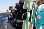 واژگونی تانکر حمل سوخت در محور بیستون به کرمانشاه یک مصدوم برجای گذاشت